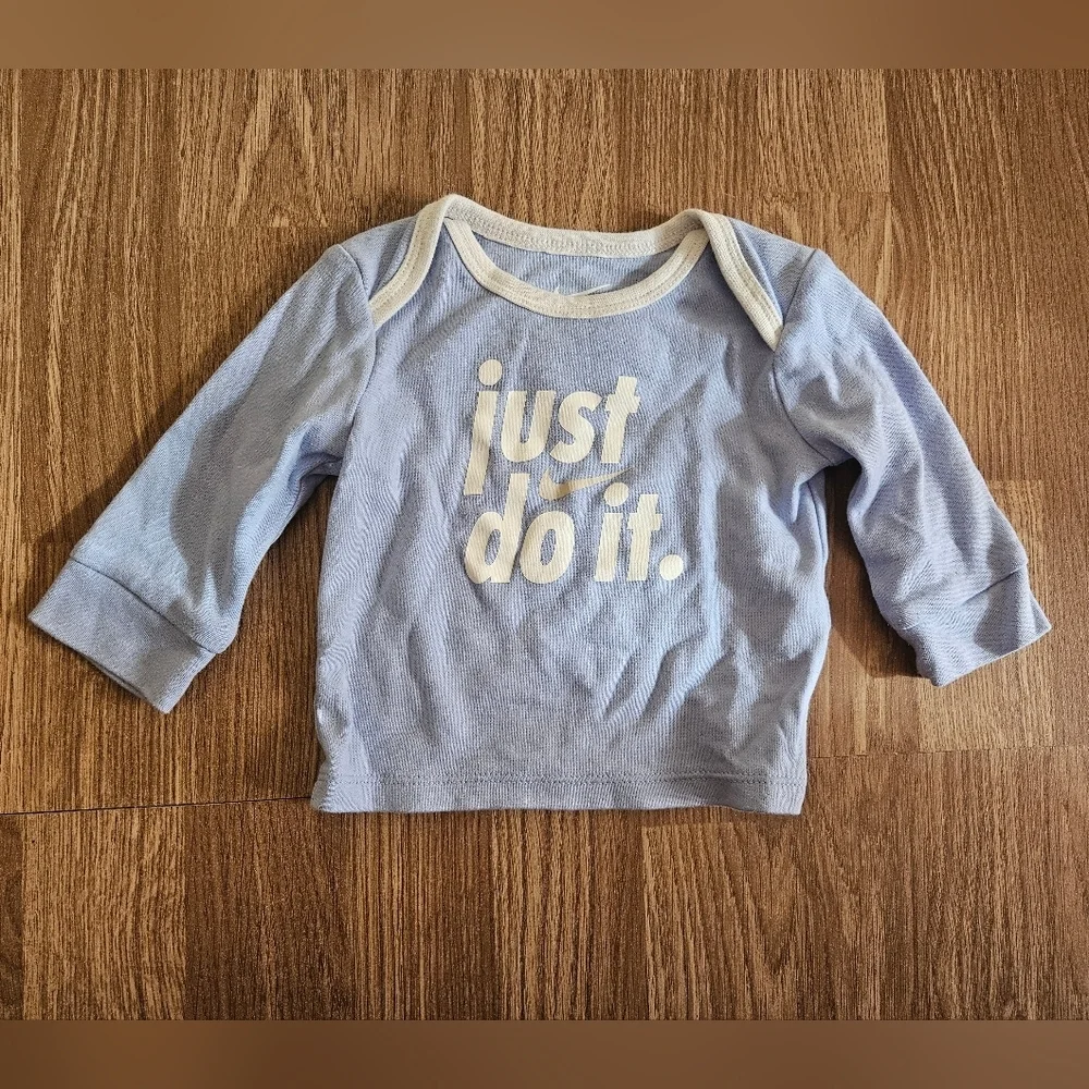 Nike Kids Light Blue Long Sleeve Tee